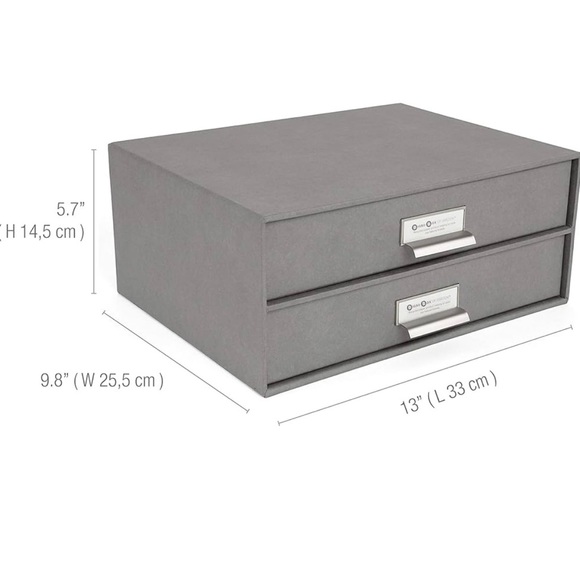 Grey Desktop 2-Drawer Storage - Picture 10 of 12